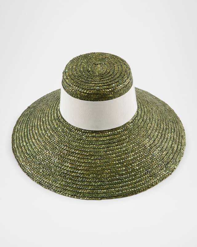 Mirabel Straw Wide-Brim Sun Hat
